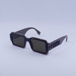 Fendi FE40073U 50E FENDI GRAPHY Sunglasses Brown Rectangle Frame, Brown Lenses